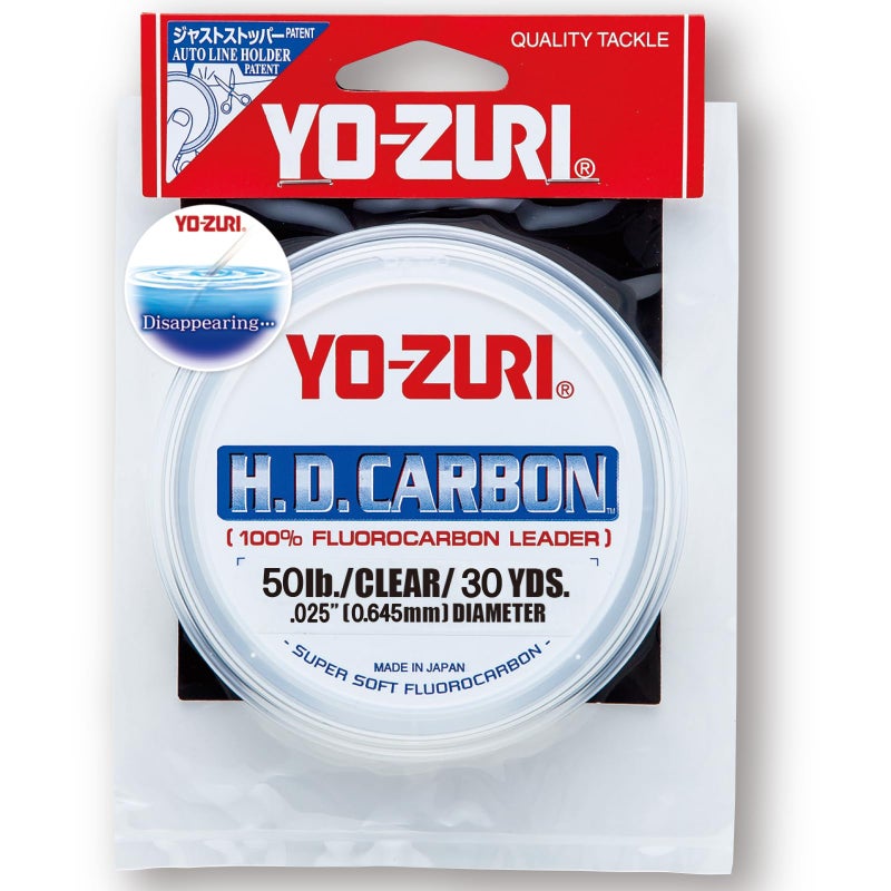 DUEL Yo-Zuri H.D. Carbon Fluorocarbon Leader Line, Clear, 50-Pound/30-Yard - Image 1